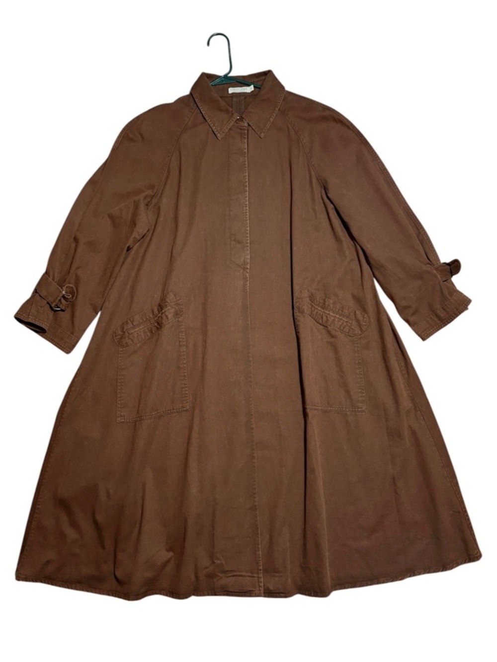 Christy Dawn The Leona Trench In Coffee Brown Organic Cotton Sz XL - Picture 5 of 15
